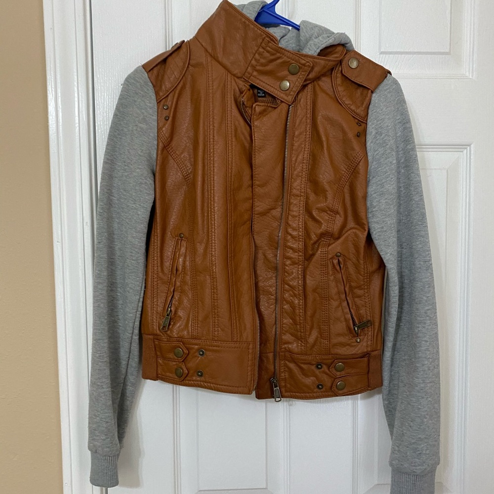 Rue21 faux leather sweatshirt